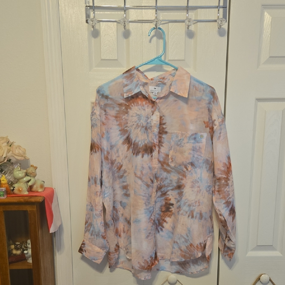 Kenzie Casual Button Down Shirts in Pink and Blue